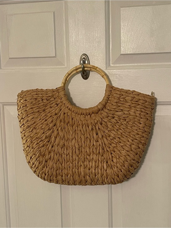 Haute Hippie Handbags - Haute HippeWoven Straw Tote Bag with Bamboo Handles - Natural